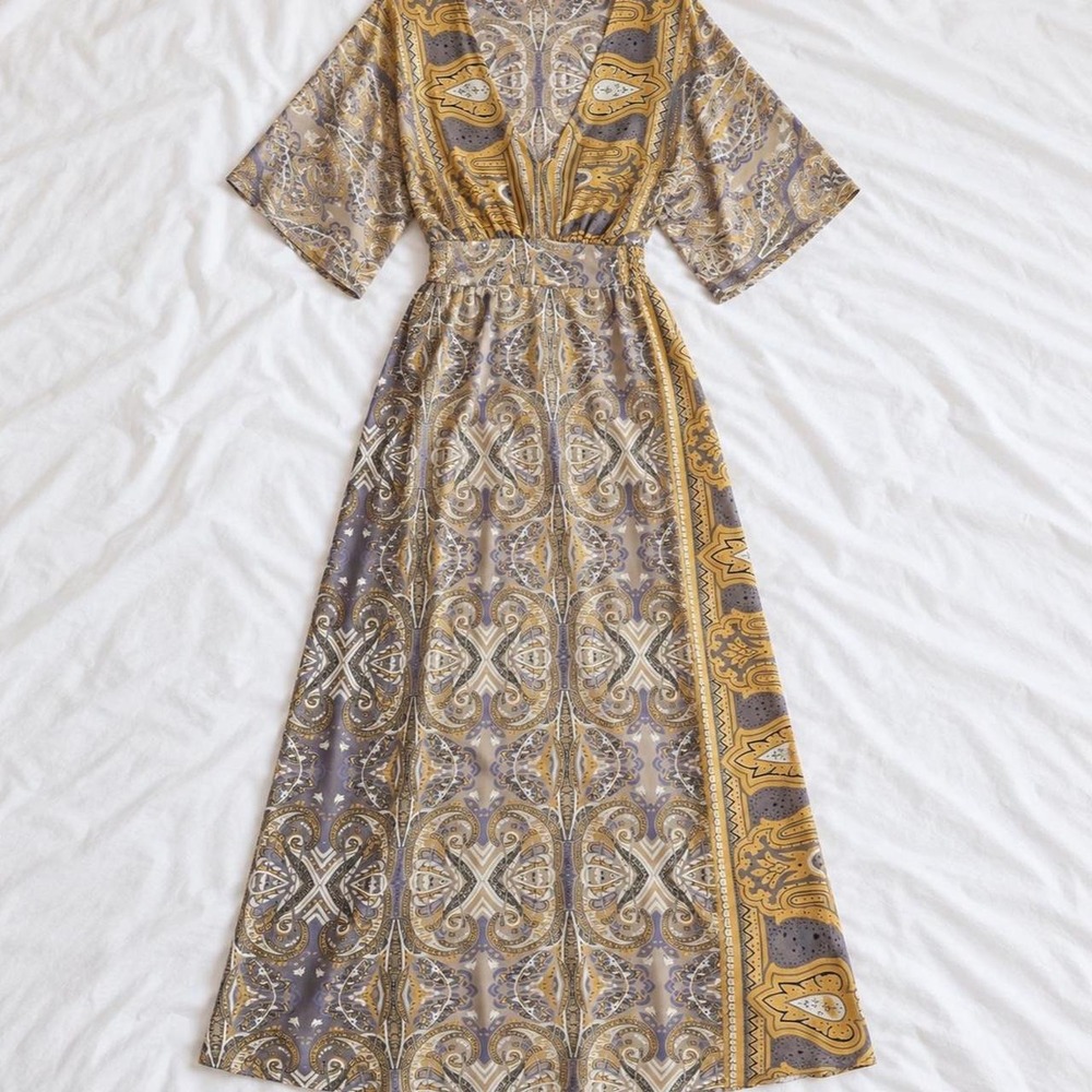 Boho Cutout Maxi Dress Modern Earthbound size large